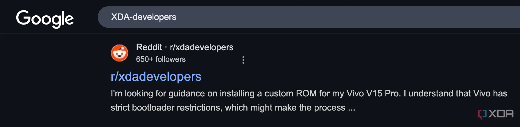 So sánh kết quả tìm kiếm XDA-developers trên Google và NotebookLM