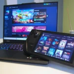 Steam Deck và laptop hiển thị giao diện Steam, minh họa sự kiện rò rỉ dữ liệu và bảo mật tài khoản game thủ