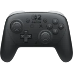 Tay cầm Nintendo Switch 2 Pro màu đen với thiết kế công thái học và các nút bấm đặc trưng