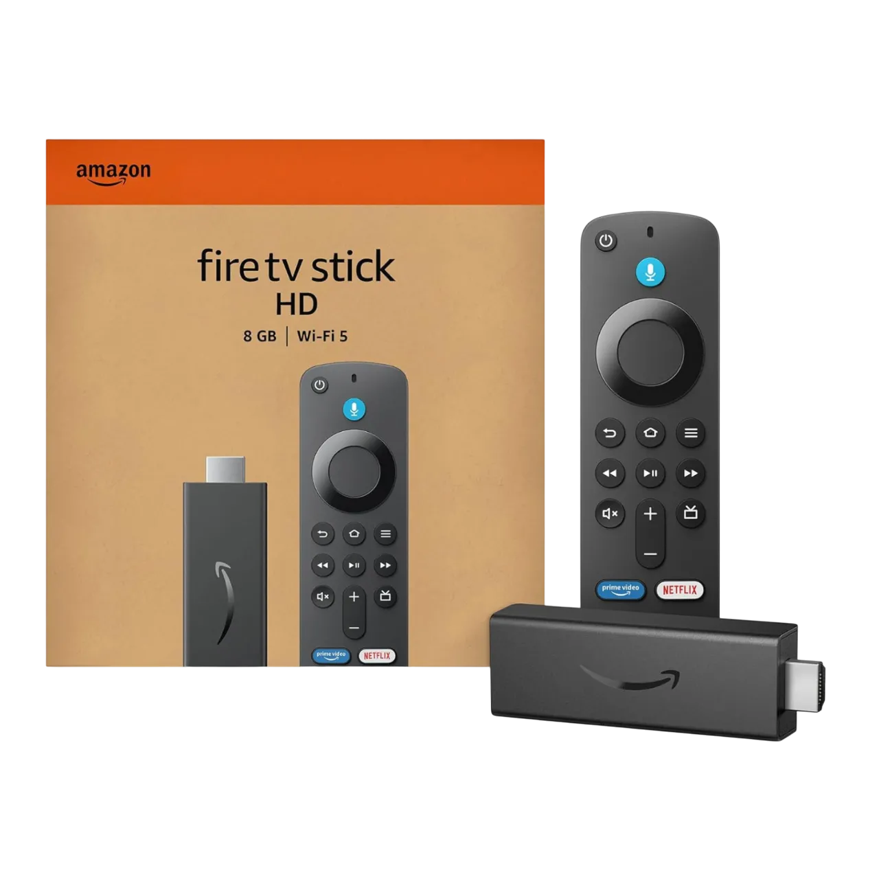 Thiết bị Amazon Fire TV Stick HD và điều khiển từ xa tích hợp Alexa