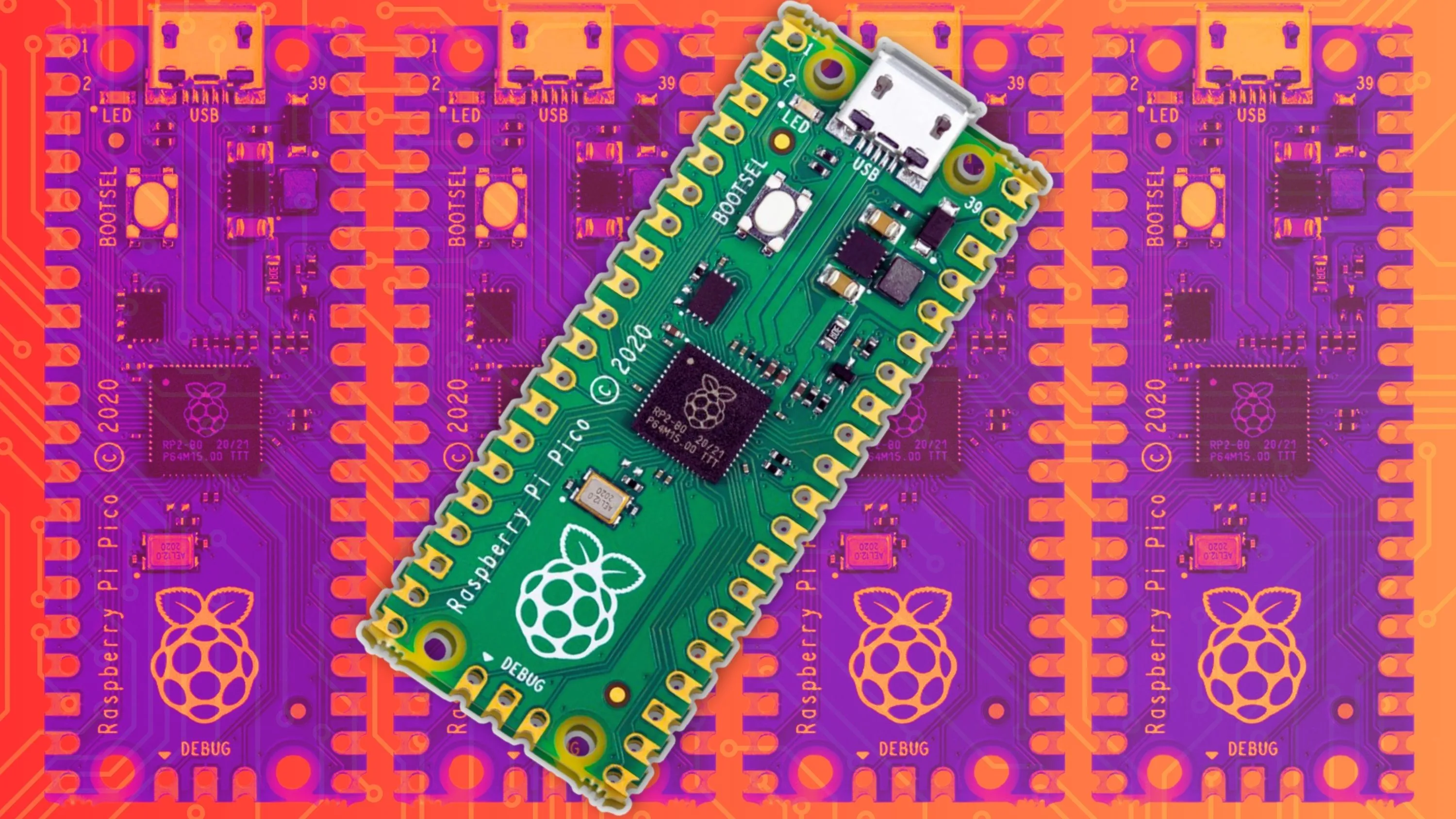 Thiết bị Pico-mac-nano với bảng mạch Raspberry Pi Pico và màn hình mini