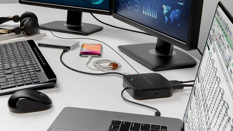 Thiết lập làm việc với Dock Belkin Thunderbolt 3 Core kết nối laptop ra nhiều màn hình, tối ưu không gian