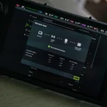 Tốc độ kiểm tra internet trong ứng dụng GeForce Now trên Steam Deck.