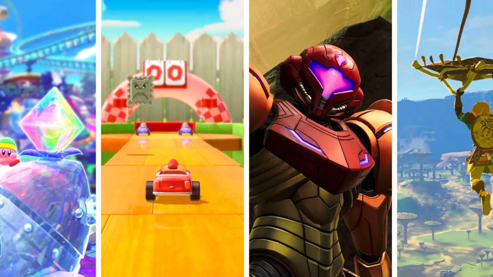 Tổng hợp các tựa game Nintendo nổi bật như Kirby và Mario, tượng trưng cho những phiên bản Switch 2 Editions được nâng cấp đồ họa và nội dung toàn diện.