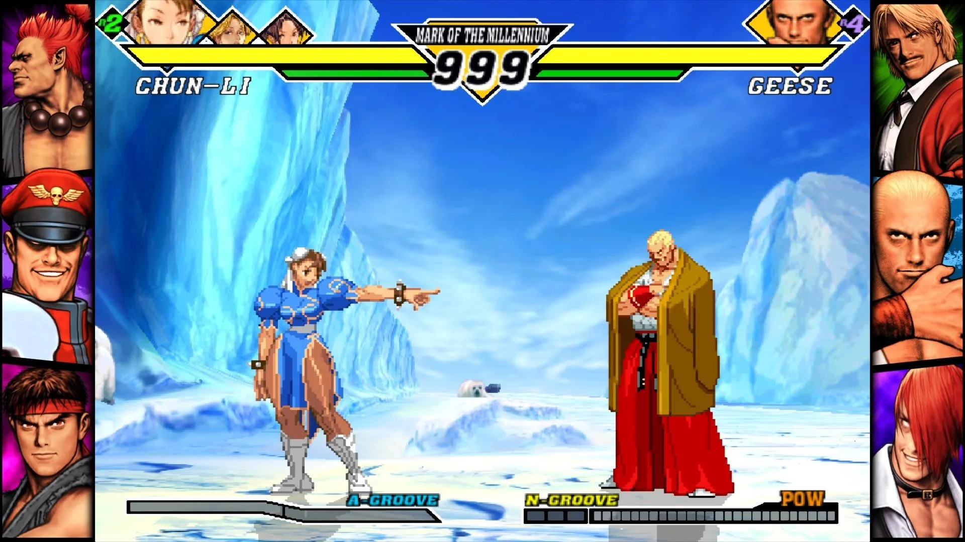 Trận đấu online kịch tính trong Capcom Fighting Collection 2, thể hiện khả năng kết nối đa người chơi.