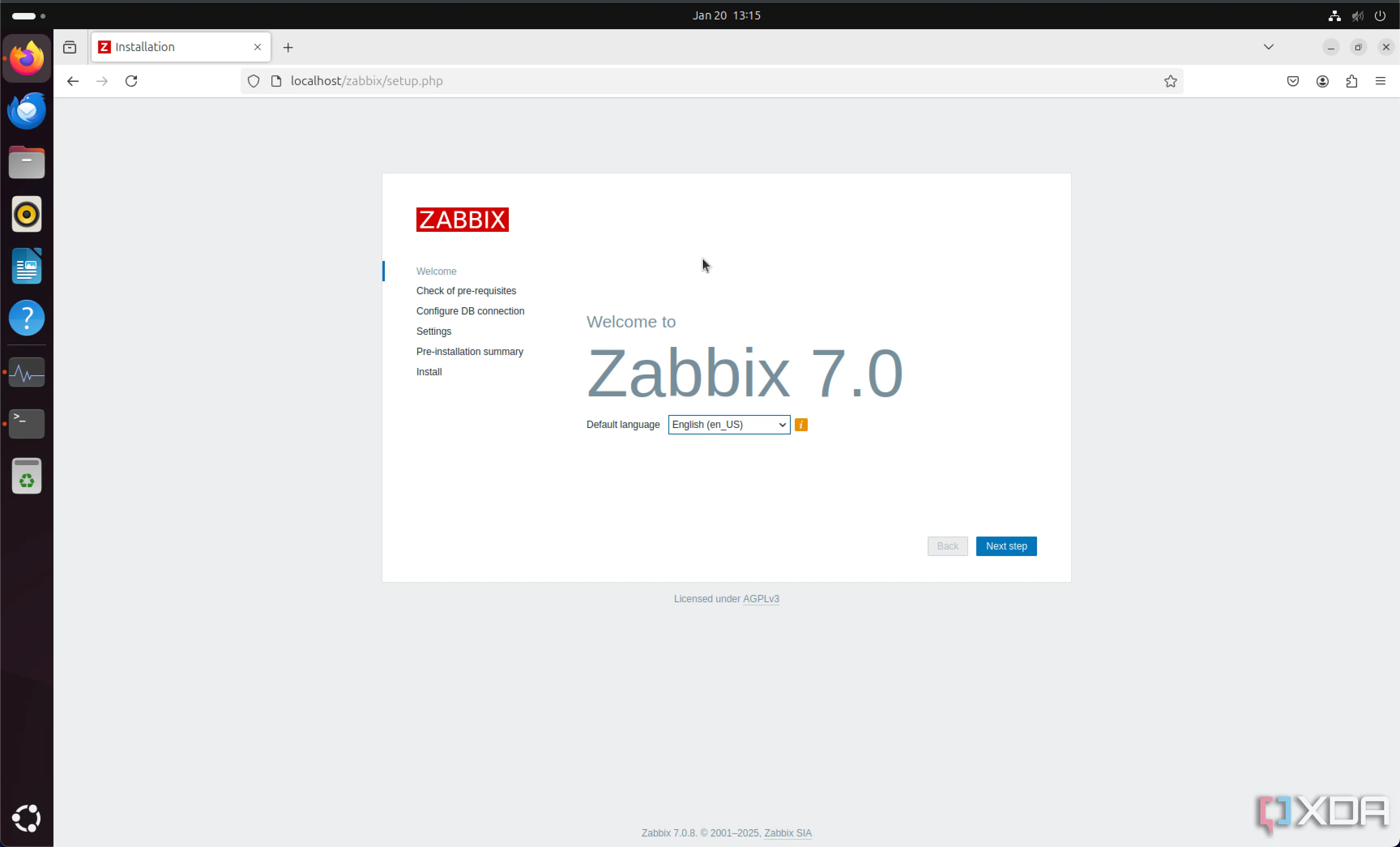 Trang chủ giao diện Zabbix hiển thị tổng quan các máy chủ và thông tin giám sát