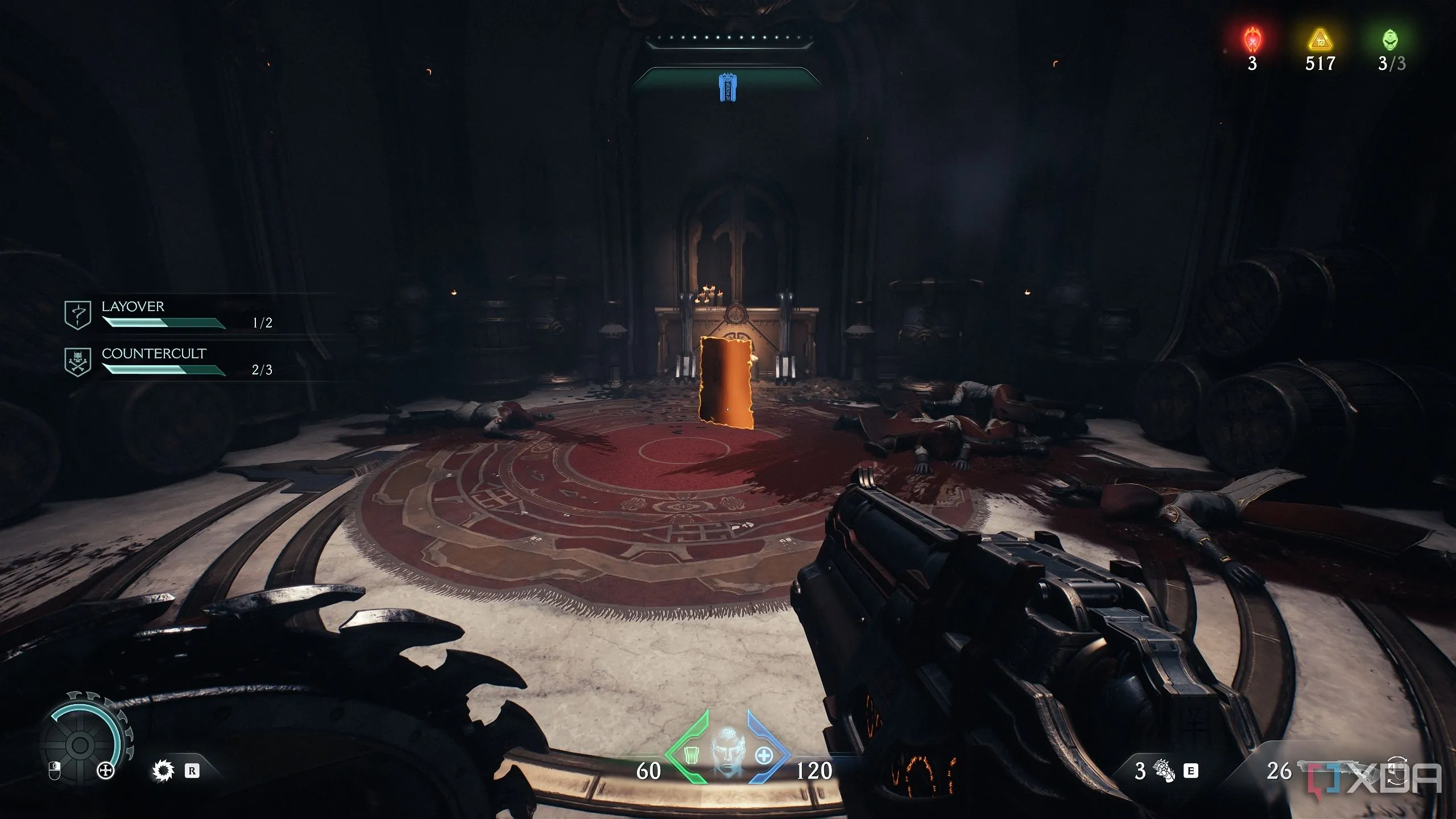 Trang Codex lơ lửng trong khu vực bí mật của Doom The Dark Ages