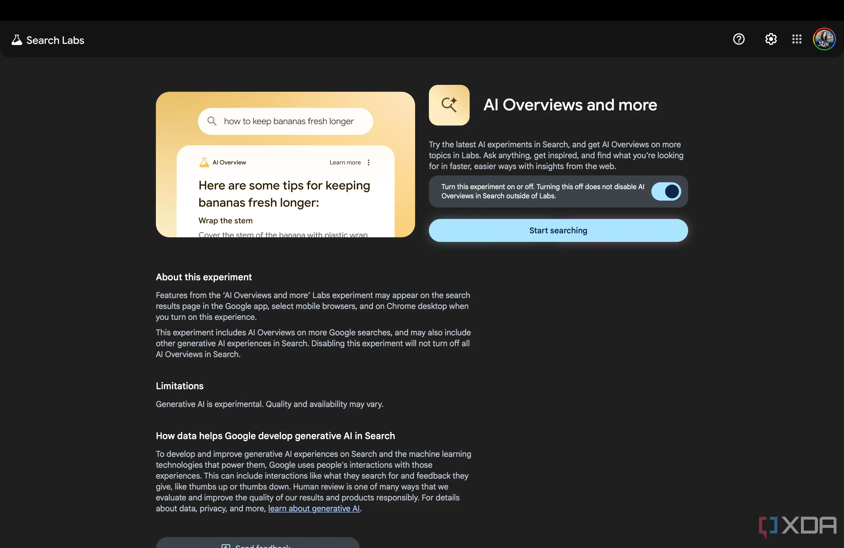 Trang Google Labs để kích hoạt các thử nghiệm AI tổng quan, bao gồm Audio Overviews