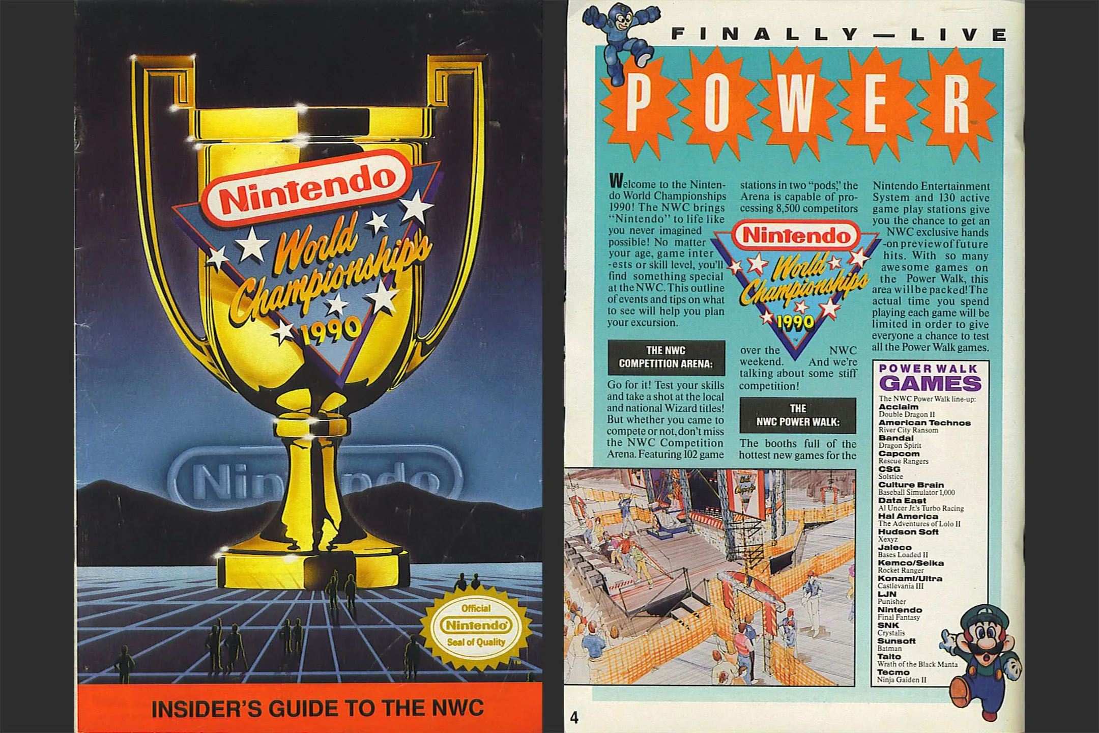 Trang sách nhỏ Nintendo World Championships 1990