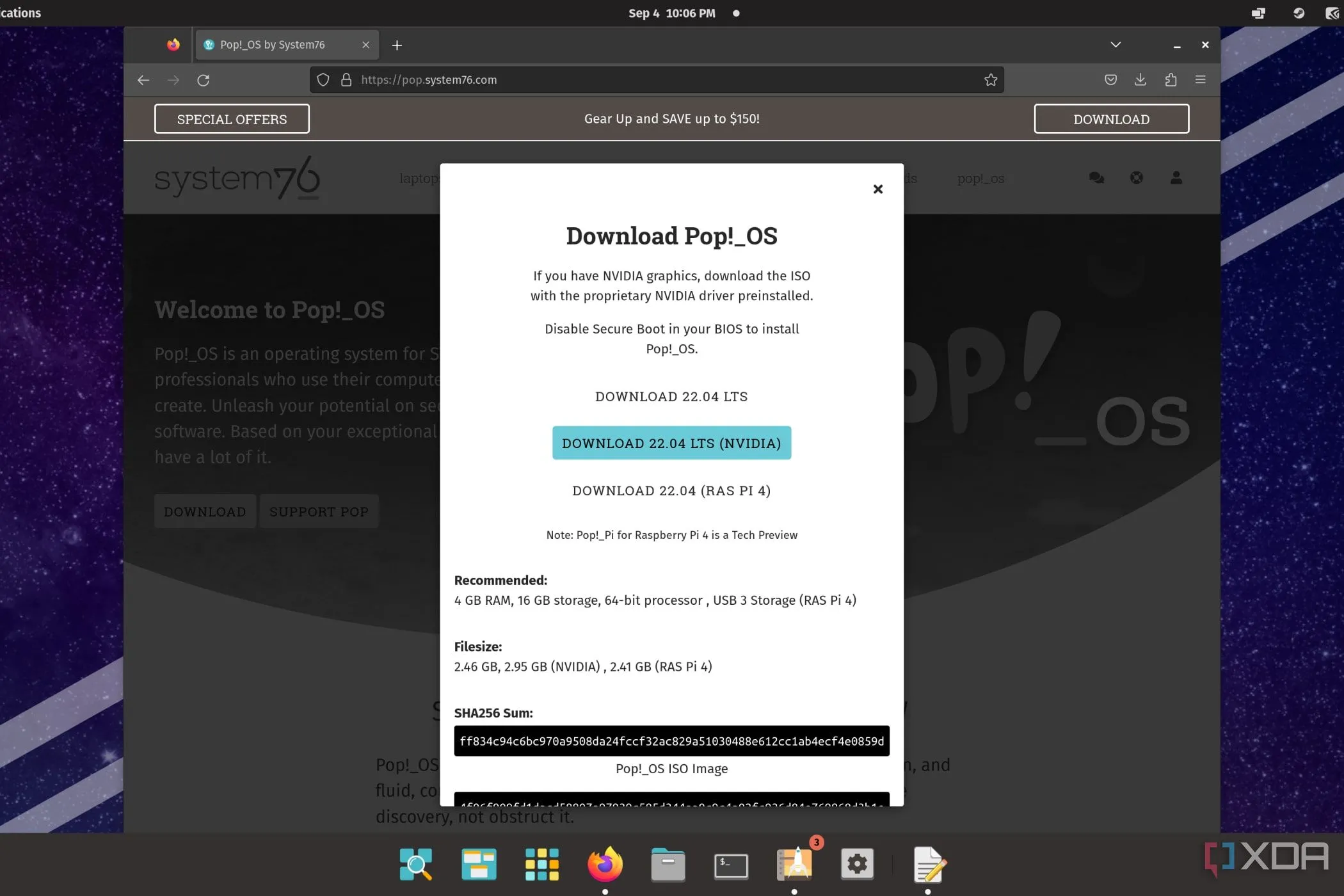 Trang tải xuống Pop!_OS phiên bản 22.04 LTS có driver Nvidia tích hợp sẵn