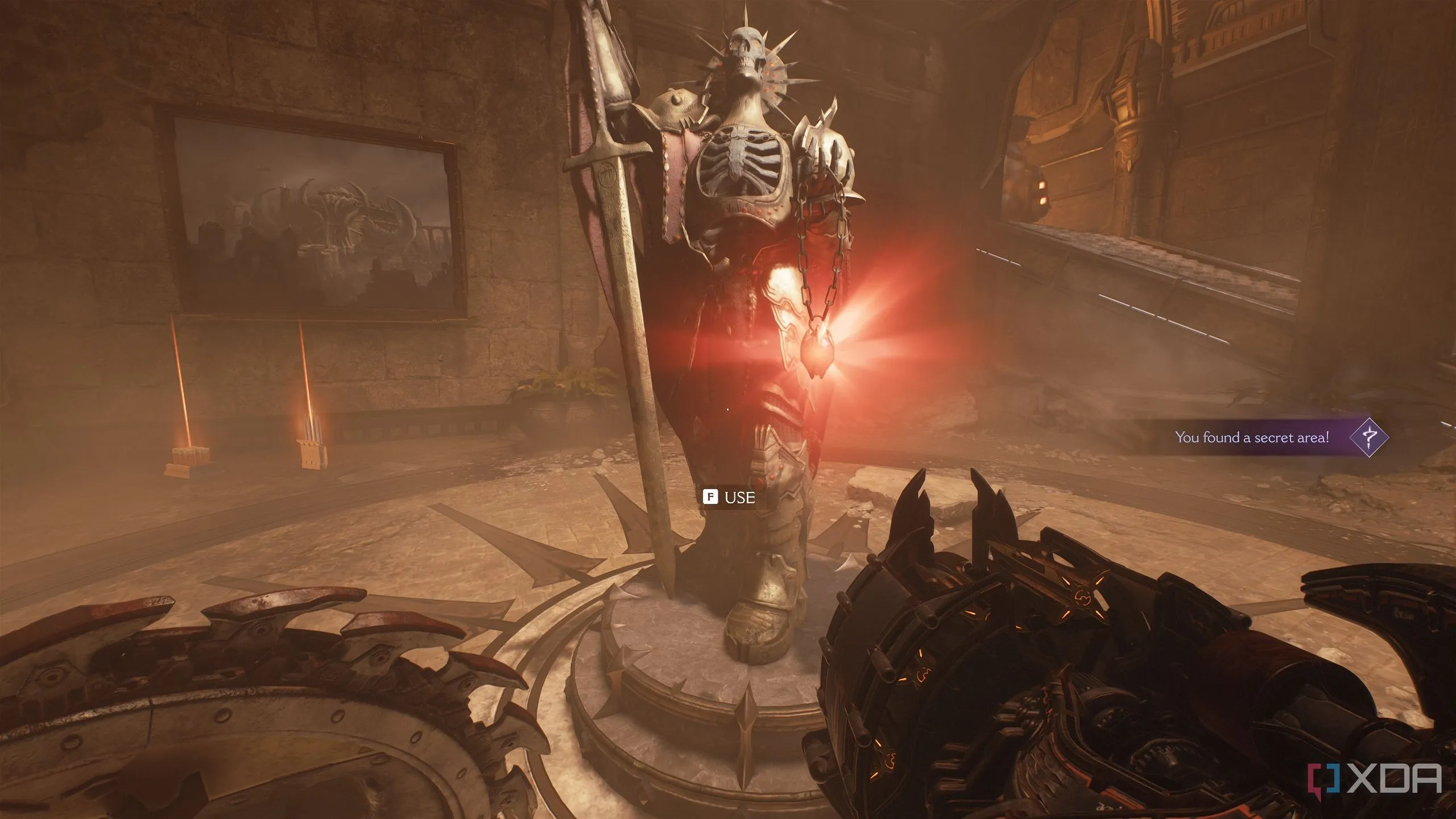 Tượng với viên Red Ruby trong Doom The Dark Ages Chapter 7.