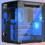 Vỏ bảo vệ Pironman 5-MAX với thiết kế dạng tháp mini, quạt RGB và màn hình OLED hiển thị thông số