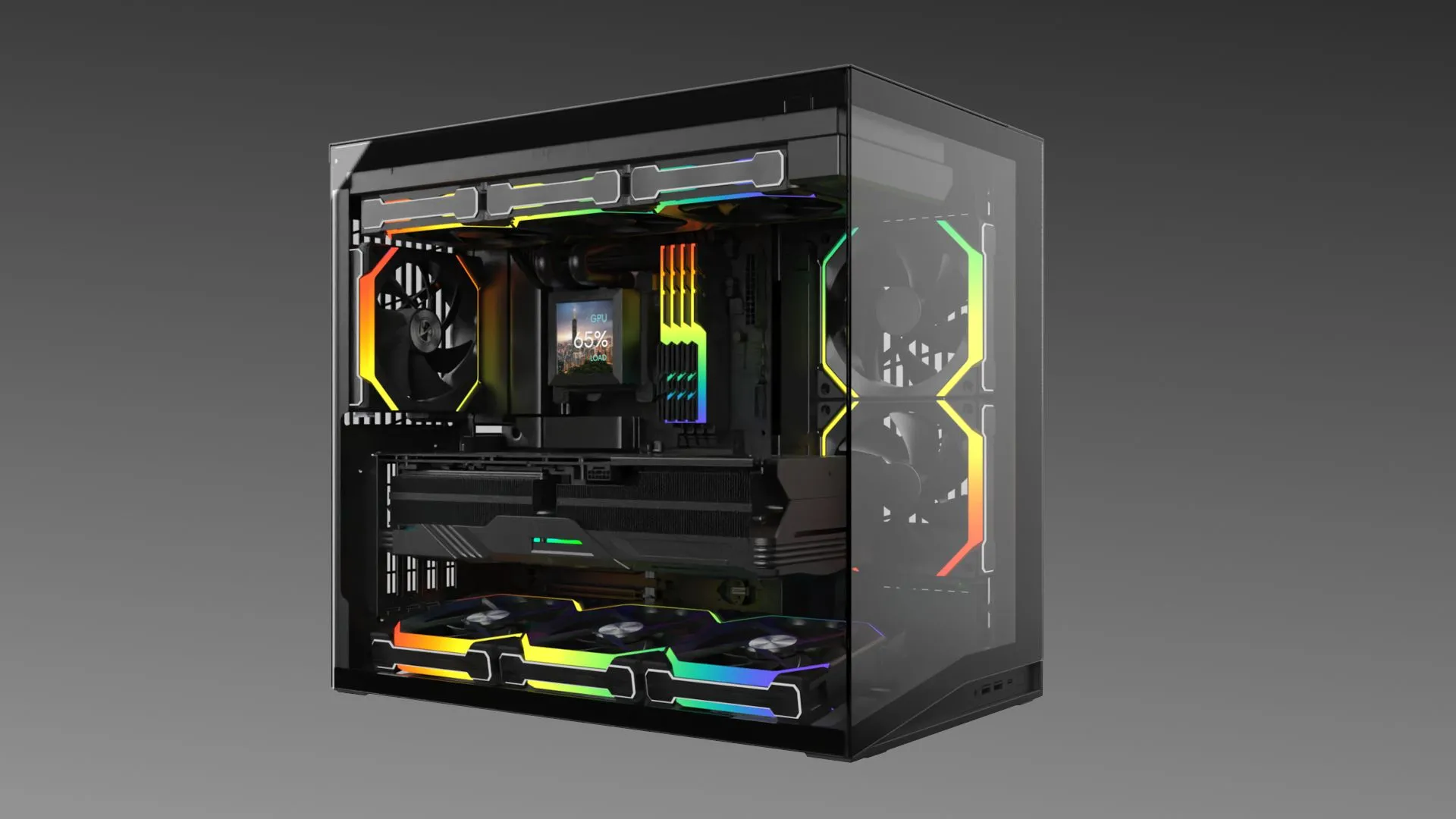 Vỏ case Lian Li O11D Mini V2 thế hệ mới trưng bày tại Computex 2025, thiết kế tối ưu luồng khí