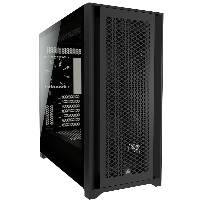 Vỏ case máy tính Corsair 5000D Airflow được thiết kế tối ưu luồng gió, hỗ trợ nhiều quạt làm mát cho linh kiện.